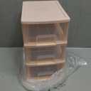 Gonice Small 3 Drawer Storage Organizer, Pink Plastic Drawer Storage, Small Desktop Organizer for Home, Office