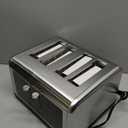 4 Slice Toaster Touch Screen, Stainless Steel Toasters Digital Timer, Dual Control Panel Toasters, 8 Shade Settings 6 Bread Types for Bagel, Cancel, Defrost 1650W