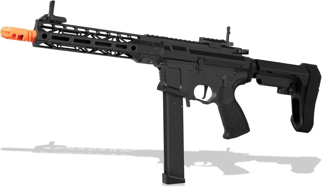 Modified Electric Splatter Gel Ball Orby Blaster ARP9 Extended - Gen8.5 Gearbox with Metal Gearset - 11.1V High Power - Semi & Full Automatic Modes - Hardest Water Based Beads - Ages 14+(Black)
