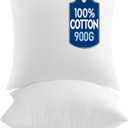 MIULEE 26x26 Pillow Inserts,Set of 2 100% Virgin Microfiber with Cotton Cover Throw Pillows for Couch Sofa and Bed