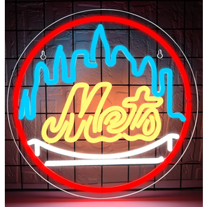 Baseball Neon Sign for Wall Decor Baseball LED Light Up Sign Baseball Wall Decor Sports Neon Lights for Club Bedroom Man Cave Bar Sports Gifts for Men Teen Boys Fans, Size 13.4 * 13.4 inch (FMXD151)