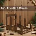 Now Playing Vinyl Record Stand, 3-Tier Wood Vinyl Record Storage Racks - Holds Up To 60 LP, Country Farmhouse Style Records Holder Space Saving for Vinyls Records Display