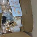 Sadnyy 16 Pcs Metal Flower Arrangements Stand Metal Wedding Centerpiece Stand Tall Table Decor Flower Vase for Wedding Reception Centerpieces Event Party Hotel Home Decor(16.9 Inch,Gold)