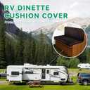 molasofa Leather Like RV Dinette Cushion Covers, RV Booth Seat Cover Stretchable Camper Cushion Couch Covers Washable Slipcovers for Camper Car Bench (1 Backrest Cover & 1 Bench Cover, Chocolate)
