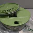 SUSTEAS Salad Spinner Large, Vegetables Wash Bowl, Fruits & Herb Lettuce Dryer with 5 Blade Slicer Egg Yolk Strainer Shredder for Efficient Salad Preparation and Food Washing, 4.25Qt