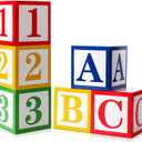 6 Pcs Abc 123 Decorations Cartoon Story Christmas Party Decoration Abc Alphabet Party Favor Balloon Box Inspire Cartoon Story Decor for School Graduation Birthday Celebration Baby Shower