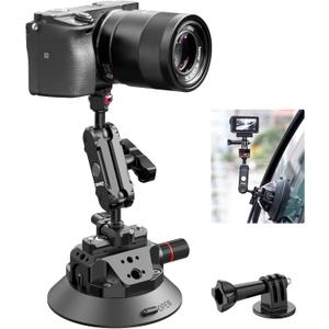 ULANZI SC-02 Suction Mount 4.5'', Magic Arm Bracket for DSLR Cameras Action Camera Video Shooting Filming, Compatible with DJI OSMO Pocket 3 Pocket 4/Insta 360 x5/OSMO 360/Sony/Xtra Action Cameras