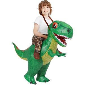 COMIN Inflatable Dinosaur Costume Kids Blow Up T Rex Dino Costumes Funny Fancy Dress for Halloween Party (36'')