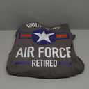 USAF Retired Air Force Military Retirement Gift Hoodie Pullover Hoodie (Small, Black)