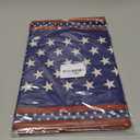 Larponder Patriotic 4th of July Table Runner, Red Blue Fireworks | America Memorial Day Independence Day for Home Kitchen Holiday Party Table Decora (13x72 Inch)