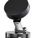 2026 Magnetic Car Phone Mount, Vacuum Suction Dashboard Mount with Adjustable Angle, Magnetic Phone Holder, Black.
