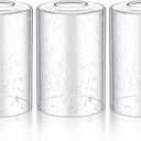 Teenyyou 8 Pcs Clear Bubble Seeded Glass Shade Replacements for Pendant Light Fixtures Glass Lamp Shade Cover, 1-5/8 Inch Fitter E26 Base, 4"w x 6"h, Replacement Lamp Globe for Chandelier Wall Sconce