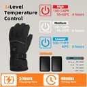 Heated Gloves, 5V 5000mAh Rechargeable Heated Gloves for Men Women, Waterproof & Upgrade Non-Slip with Touchscreen for Sports Outdoor Skiing Climbing Hiking Winter Handwarmer Gifts (Medium)