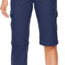 Women's Hiking Pants Convertible Quick Dry Lightweight Zip Off Fishing Travel Safari Pants (8)