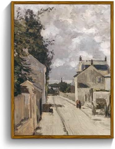 crmotu Framed Canvas Wall Art, Country Street Landscape Art Prints, Old Architecture Vintage Decor Pictures, Retro Scenery Wall Paintings for Living Room Bedroom Kitchen Rustic Farmhouse Decor 12x16in crmotu Framed Canvas Wall Art, Country Street Landscape Art Prints, Old Architecture Vintage Decor Pictures, Retro Scenery Wall Paintings for Living Room Bedroom Kitchen Rustic Farmhouse Decor 12x16in