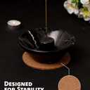 3 x Radicaln Marble Incense Holder for Stick 5.5" Inches Black Handmade Ash Tray & Palo Santo Holder, Perfect for Fall & Living Room Dcor, Ideal Incense Burner