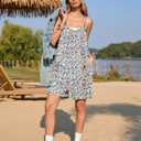 Ekouaer Womens Summer Casual Sleeveless Rompers Loose Spaghetti Strap Shorts Overalls Outfits 2025 Jumpsuits With Pockets (XL)