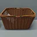 Bike Basket Front, Large Wicker Baskets for Bike, Hand-Woven Bicycle Basket with Iron Framework, Detachable Front Handlebar Bike Basket