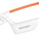 TECKNET Bone Conduction Headphones, Bluetooth V6.0 Open Ear Wireless Headphones, 10H Playtime & IPX5 Sweat Resistant, Secure Comfortable Fit Built-in Mic, Sports Earbuds for Running & Workout, White