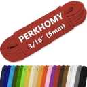 PerkHomy Cotton Rope 3/16" (5mm) 100 ft Multi Purpose Utility Diamond Braided Cord, Natural Cotton for Clothes Line Camping Crafting Flag Pole, Red