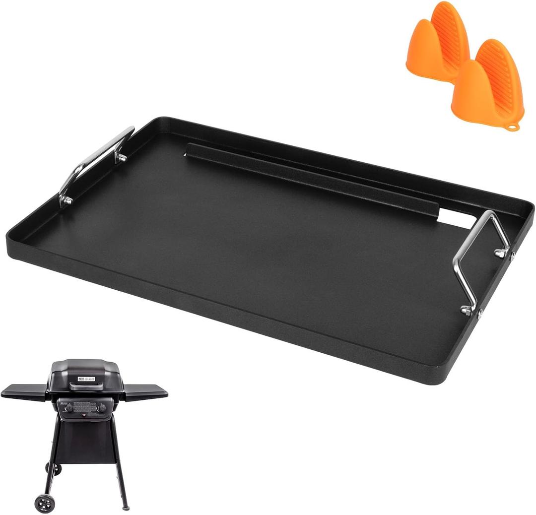19.8" 13.8" Grill Griddle Insert for Charbroil Classic 280 2-Burner & American Gourmet, Nonstick Flat Top Plate for Weber, Nexgrill, Camp Chef, Chargriller Grills for Camping, Tailgating, Parties