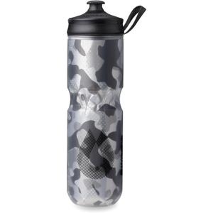 HydraPak | Polar Bottle - Polar Sport Insulated Water Bottle - BPA-Free, Sport & Bike Squeeze Bottle with Handle (Contender Black, 700ml / 24oz)