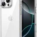  Case for iPhone 16 Pro 6.3-Inch, Non-Yellowing Shockproof Phone Bumper Cover, Anti-Scratch Clear Back (Clear) (Clear)