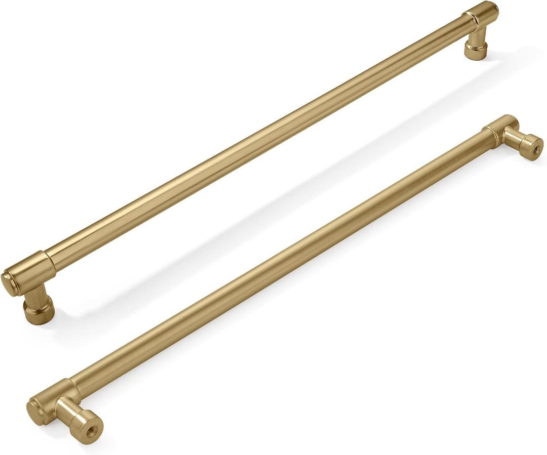 khtumeware Appliance Pulls Brushed Brass 18 Inch(457mm) Center to Center 1 Pack Heavy Duty Drawer Pulls Kitchen Cabinet Handle Cabinet Hardware