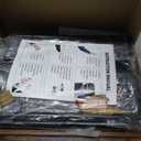 Shoe Rack Organizer 4 Tier Metal Organizer Shelf with Industrial MDF Board and Layer Fabric for Entryway Closet Bedroom Living Room Garage,Black & Rustic Brown (Black+Rustic Brown, 4 Tier)