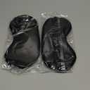 Silk Sleep Mask 2 Pack Silk Eye Mask for Sleeping, Adjustable Strap, 100% Blackout, Soft Travel & Home Sleep Shade Cover for Women & Men (Black & Black)
