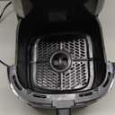 Air Fryer Stainless Steel with View Window, XL 8.5QT Large Airfryer, 8-in-1 Digital Control, 400F Temp Controls, Nonstick Dishwasher-Safe, Space-Saving, Roast, Broil, 1500W