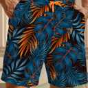 Hardaddy Men's 2 in 1 Swim Trunks with Compression Liner Beach Board Shorts with Pockets, Medium