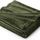 Bedsure Olive Green Fleece Blanket Throw Blanket Blanket for Couch,50x60 Inches