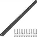 54" Heavy Duty Steel Snow Plow Blade Wear Bar with Mounting Equipment, Wear Bar Cutting Edge Replacement 4-6x Longer Life Than Factory Blade, Black Coated, Bolt on Protectors to Extend Life