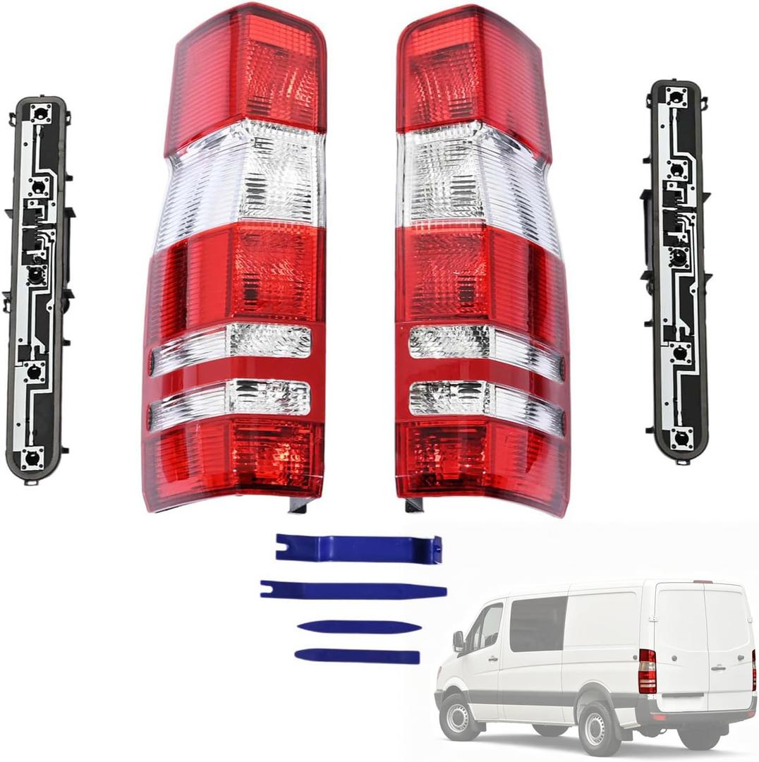 Rear Tail Lights w/Circuit Board Fit for Mercedes Freightliner Sprinter 2500 3500 2007-2017; for Dodge Sprinter 2500 3500 2007-2009 w/o Bulb Replace 9068200164 9068200264