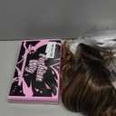 Eawwii Ombre Light Brown With Blonde Short Wavy Wig for Women Lace Hairline Bob Style Synthetic Heat Resistant - Natural Appearance for Everyday Hairstyle 14 Inch