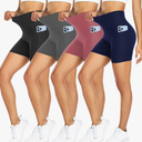 FULLSOFT 4 Pack Biker Shorts for Women with Pockets – 5" High Waisted Tummy Control Workout Yoga Running Gym Tennis Shorts
Color: 01-4 Pack Black/Navy Blue/Grey/Pink, Size: L-XL