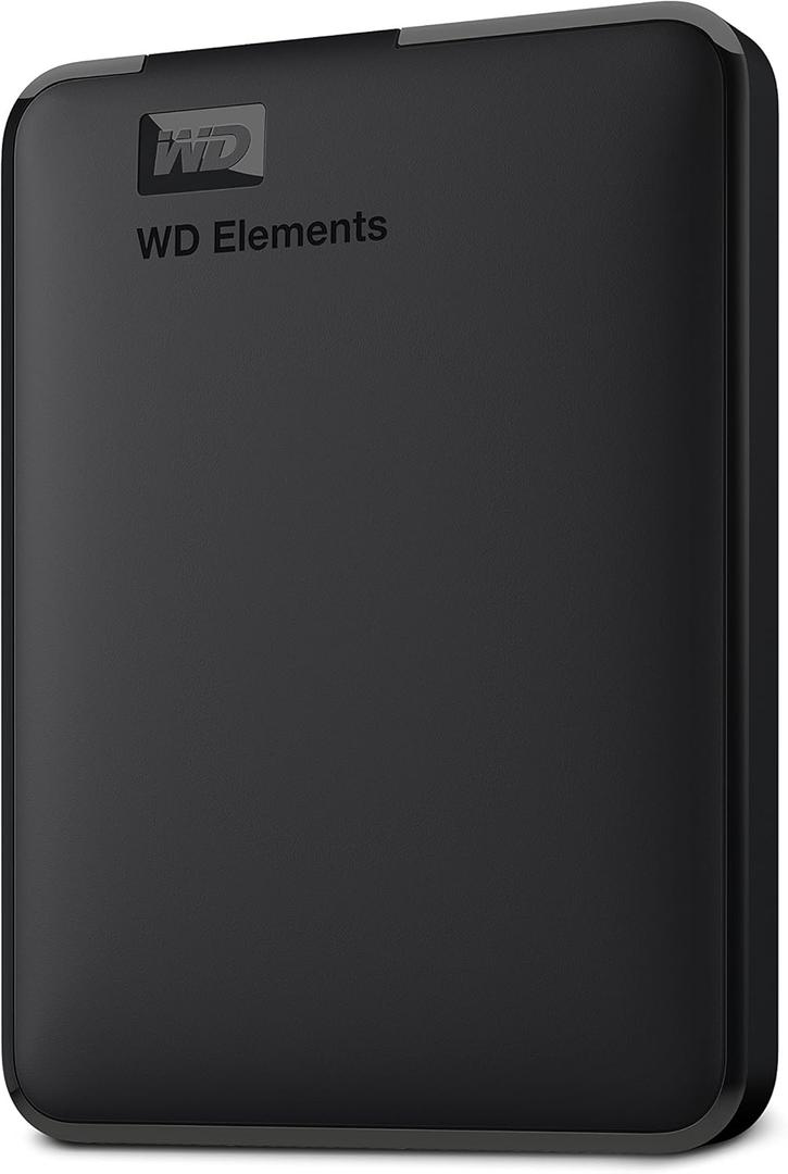 Western Digital WD 5TB Elements Portable External Hard Drive for Windows, USB 3.2 Gen 1/ USB 3.0 for PC & Mac, Plug and Play Ready - WDBU6Y0050BBK-WESN