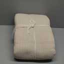 100% Cotton Blanket Large 50"x 70", 6 Layers Muslin Blankets, Cooling and Soft Throw Blanket for Bed and Couch, Breathable Quilt Bedspread, Gauze Bedding for Adults, Oatmeal, Beige Linen