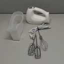 Hamilton Beach 6-Speed Electric Hand Mixer with Whisk, Traditional Beaters, Snap-On Storage Case, 250 Watts, White