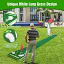 Golf Putting Game Set, Detachable Golf Putting Green Mat with 4 Balls, 2 Cups & Flags, 1 Portable Bag for Indoor & Outdoor Party Game Use