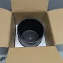 Amazon Basics Fluted Round Ceramic Planter, 8-inch, Black