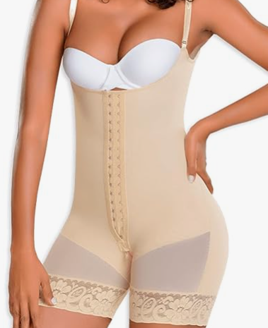 M&D Strapless Colombian Postpartum Girdles Butt Lift for Women, Beige, XS