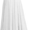 2 x Women's A-Line Fairy Elastic Waist Tulle Skirt A-Line Midi Skirts (White)