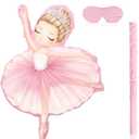 Threan Princess Piata Fairy Party Decorations Pink Ballet Piata Ballerina, Birthday Game Set Party Supplies for Girl Princess Theme Baby Shower Butterfly Birthday Supplies Decoration (Ballet)