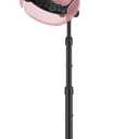 TASALON Ionic Hooded Hair Dryer, 1875W Professional Standing Hair Dryer Bonnet with 3 Temperature Settings, Height Adjustable Rolling Hair Dryer on Wheels, Sit Under Hair Dryer for Home & Salon, Pink