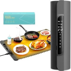 Warming Mat for Food - Food Warmer with 14 Temperature - Silicone 6 Modes Electric Warming Tray - Home Kitchen Appliances - 26 * 15 inches