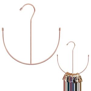 ZEDODIER Belt Hangers, Belt Rack 2 Pack Closet Accessories Organizers, Closet Organizer Hook Rack for Belt, Ties, Scarves, Camisoles, Hats, Bras, Shoes, Rose Gold