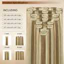 Clip in Hair Extensions Real Human Hair 18Inch 8pcs 100g Seamless Balayage Blonde Hair Extensions Clip Ins Double Weft Light Blonde Highlight Golden Blonde Invisible Straight Remy Human Hair for Women