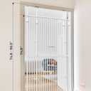 Extra Tall Cate Gate for Doorway: Pressure Mount 74.8"-90.5" Tall Cat Gate for Pets in Extra 30.3"-47.2" Width No Wall Drilling No Toddler for Indoor Stairs Hallway Room Safety Barrier